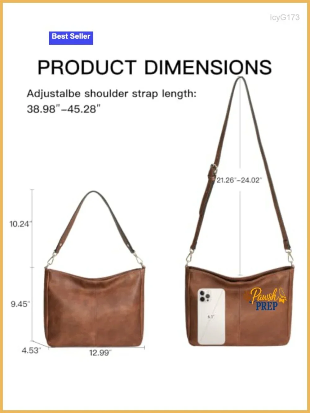 Soft Vegan Leather Hobo Bag Large Shoulder Crossbody Purse with Multiple